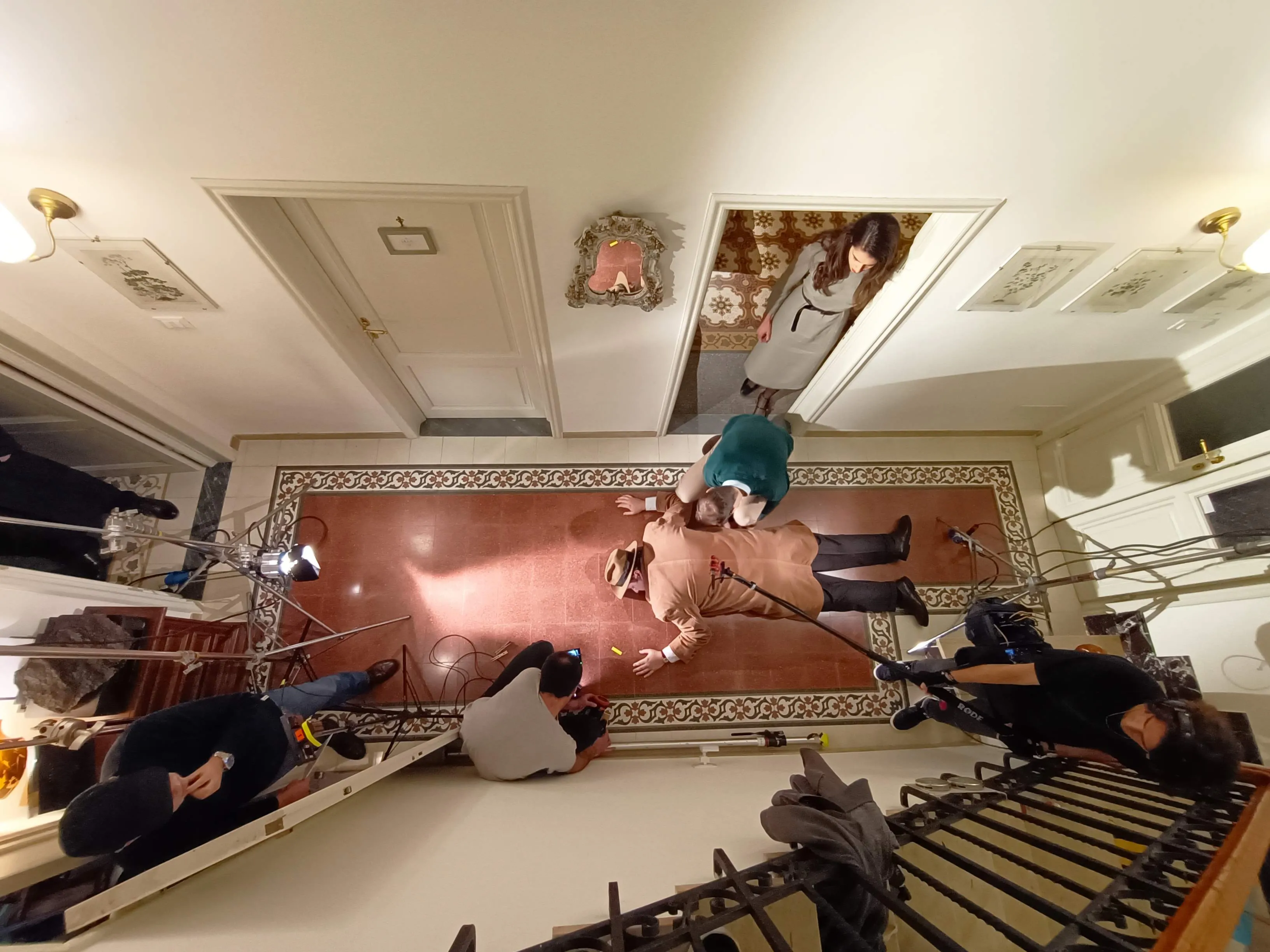 Behind the scenes of The Screenwriter, noir short film shot by Matteo Castelli, frame 1
