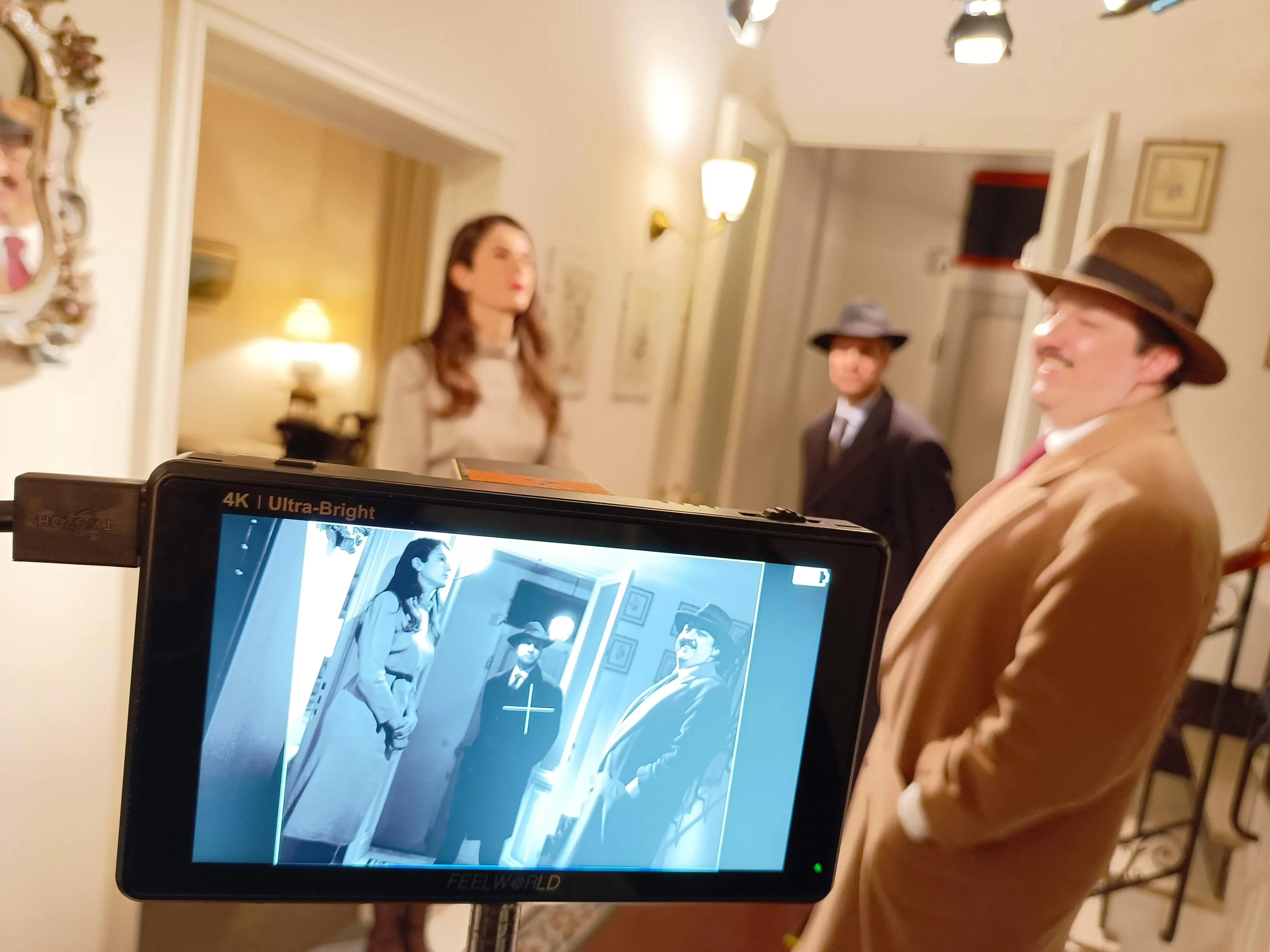 Behind the scenes of The Screenwriter, noir short film shot by Matteo Castelli, frame 4