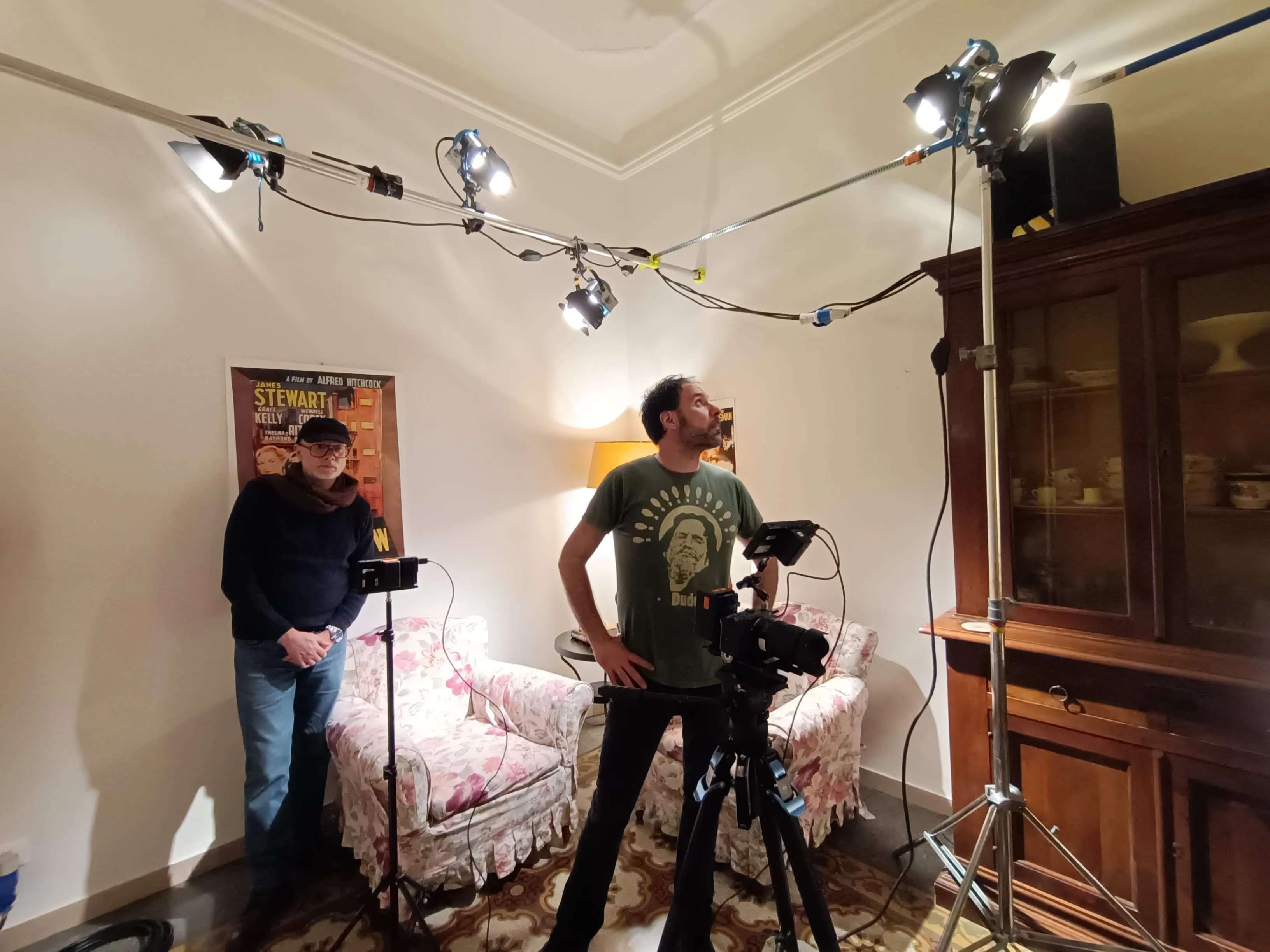 Behind the scenes of The Screenwriter, noir short film shot by Matteo Castelli, frame 6
