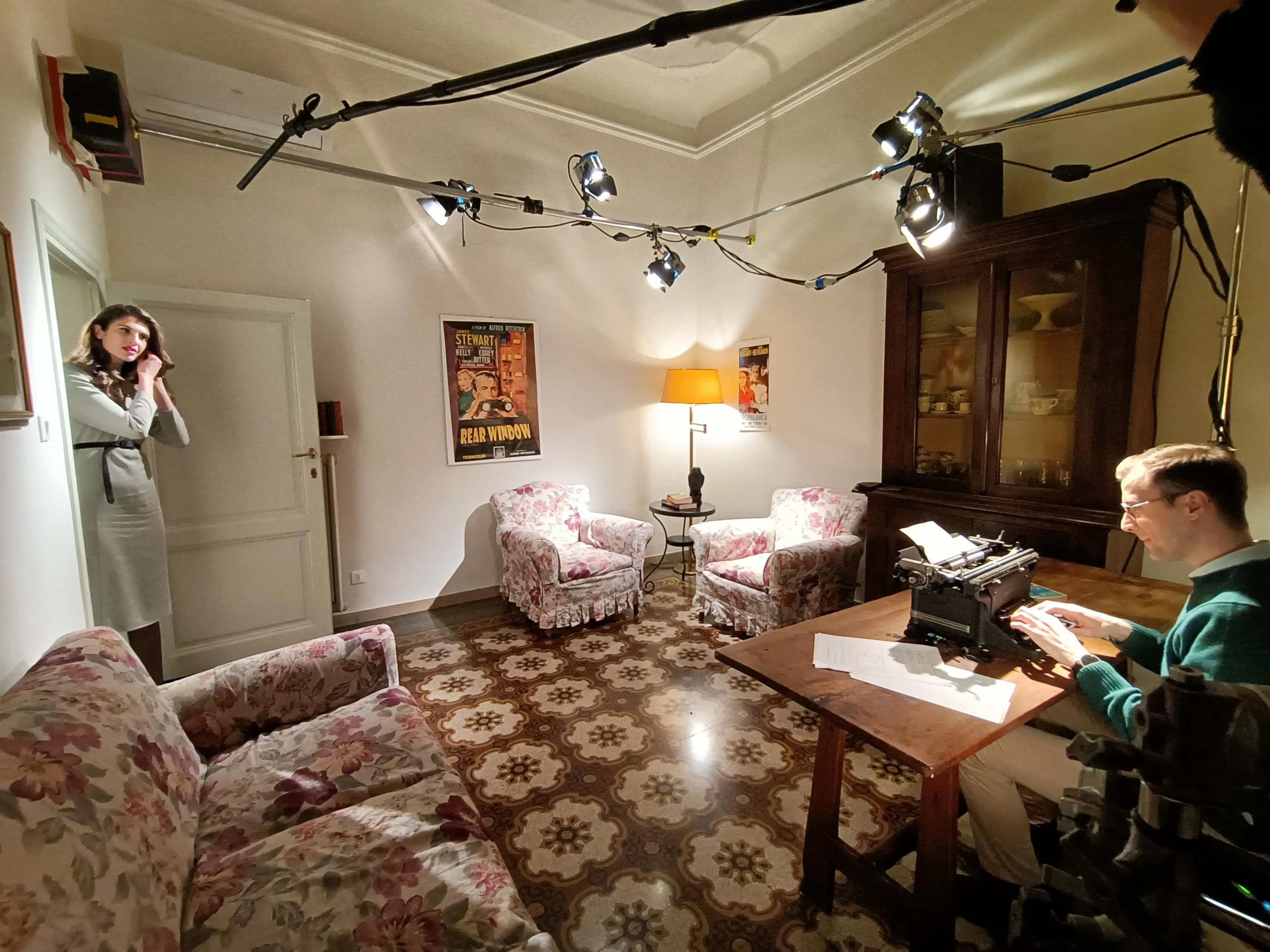 Behind the scenes of The Screenwriter, noir short film shot by Matteo Castelli, frame 7