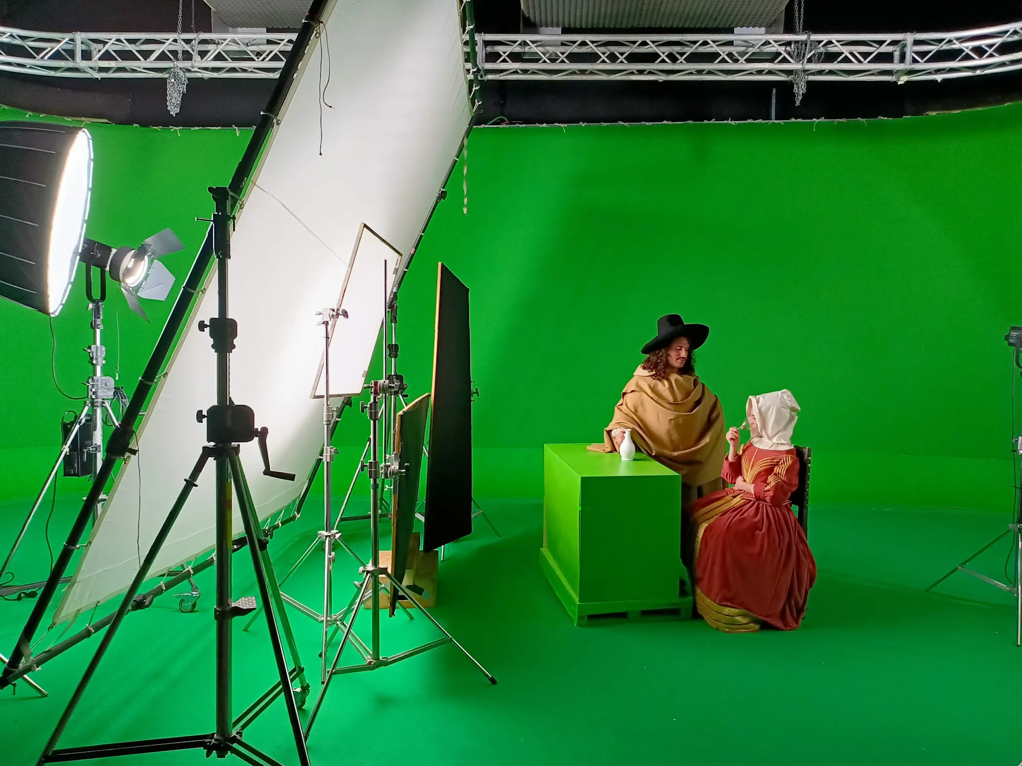 Sony FX9 cinema camera set up inside Palazzo Vecchio, Florence